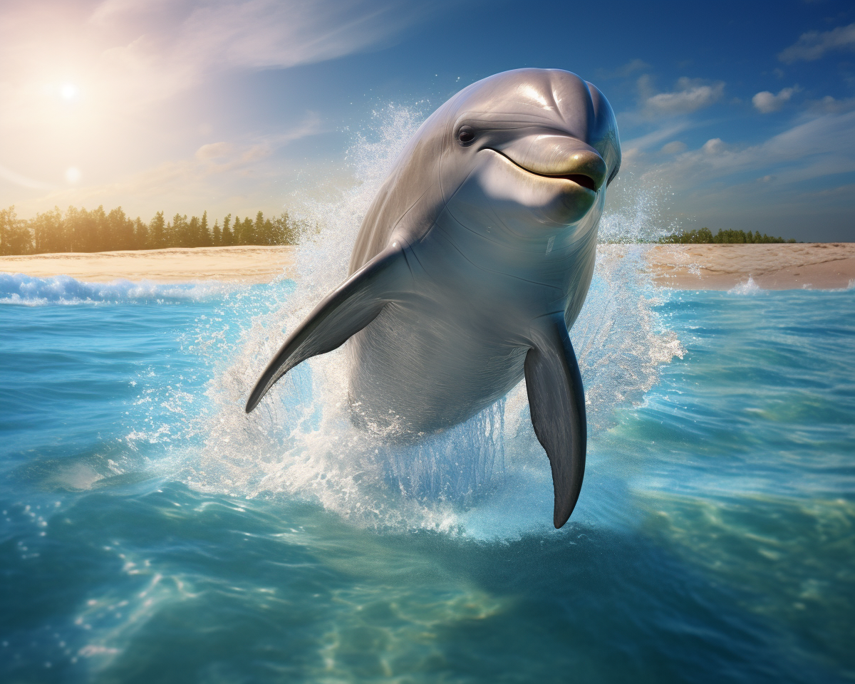 Beach And Dolphin Diamond Art Kit