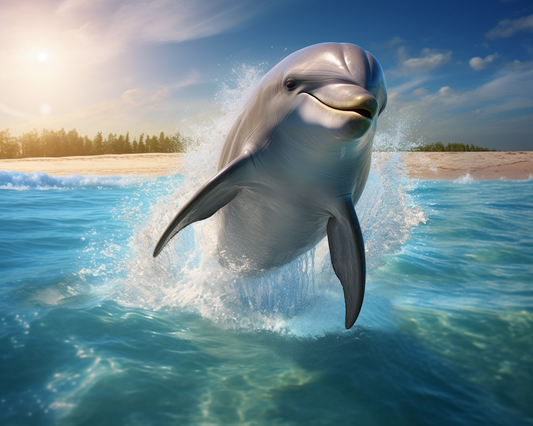 Beach And Dolphin Diamond Art Kit