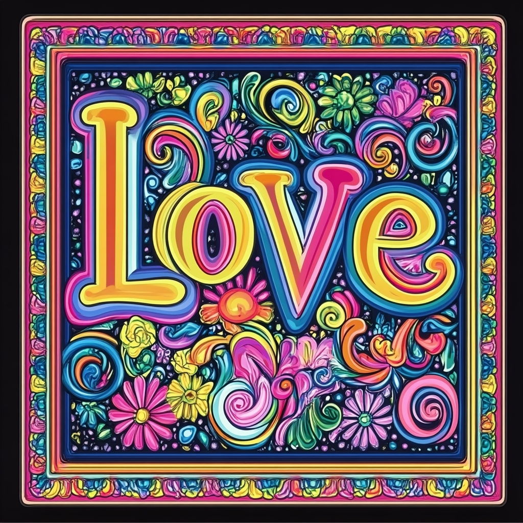 Pink Yellow Love Diamond Art Kit