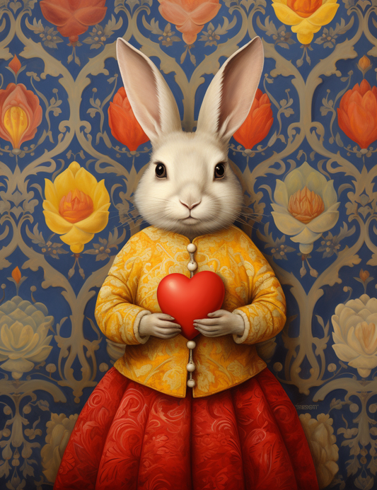 Yellowjacket Rabbit Heart Diamond Art Kit