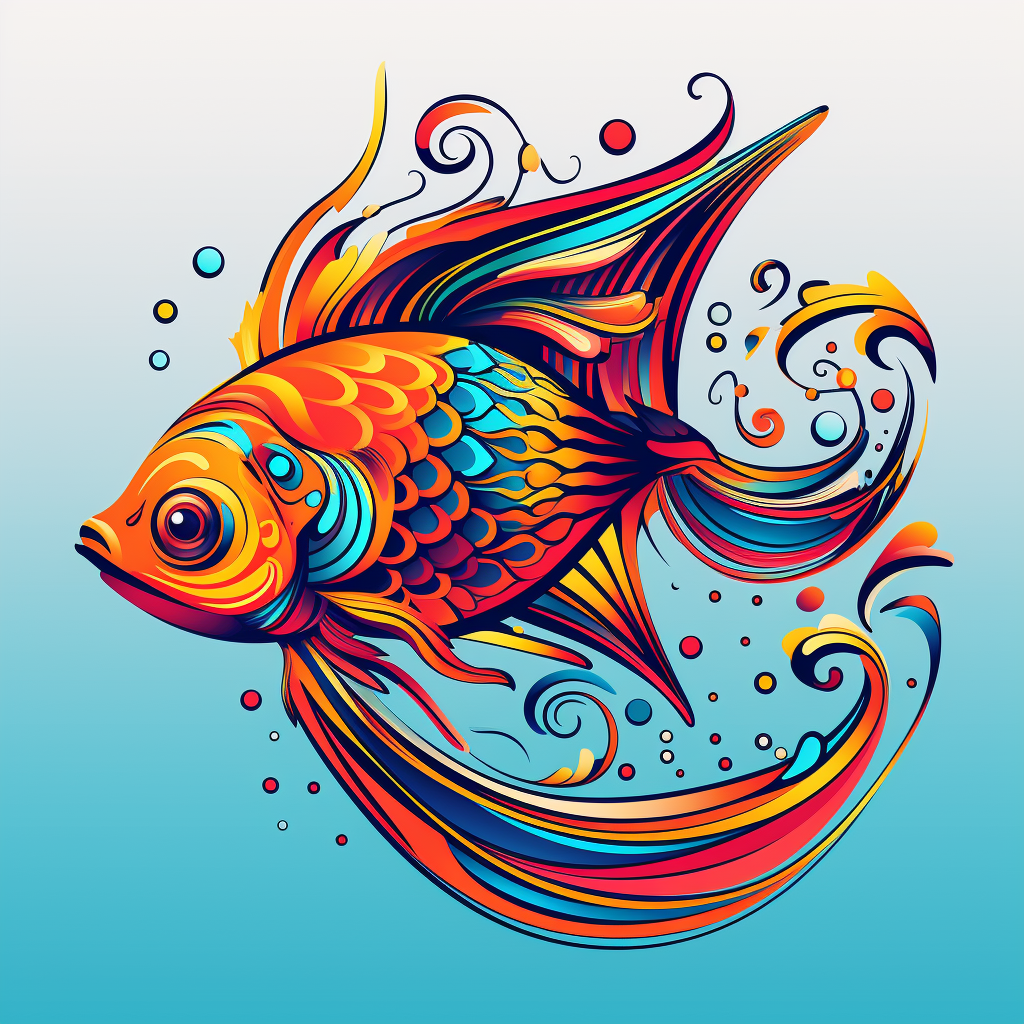 Bright Colored Fish In Water Diamond Art Kit