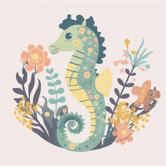 Greenman E Abstract Seahorse Diamond Art Kit