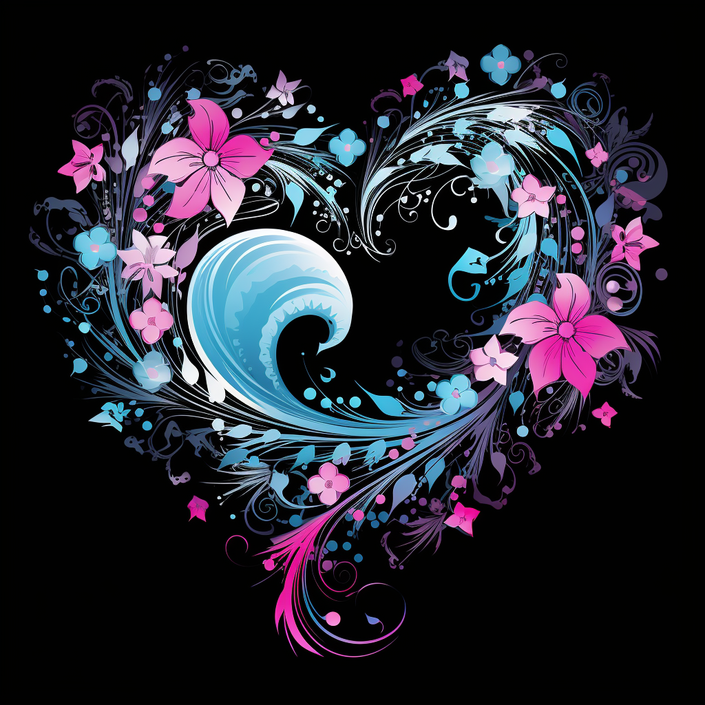Bluewave Flower Heart Diamond Art Kit