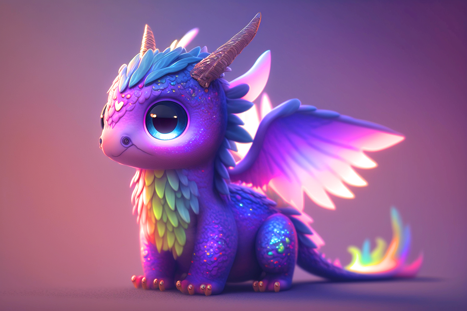 Purple Rainbow Dragon Diamond Art Kit