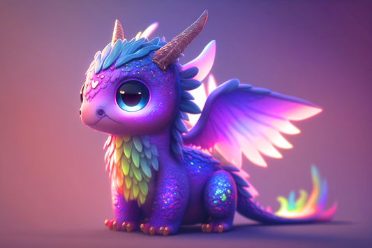 Purple Rainbow Dragon Diamond Art Kit