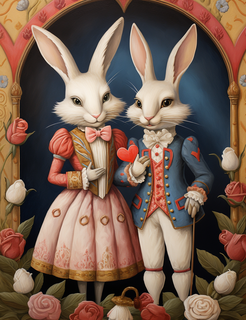 English Rabbits Diamond Art Kit