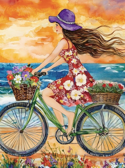 Bike On The Beach Diamond Art Kit