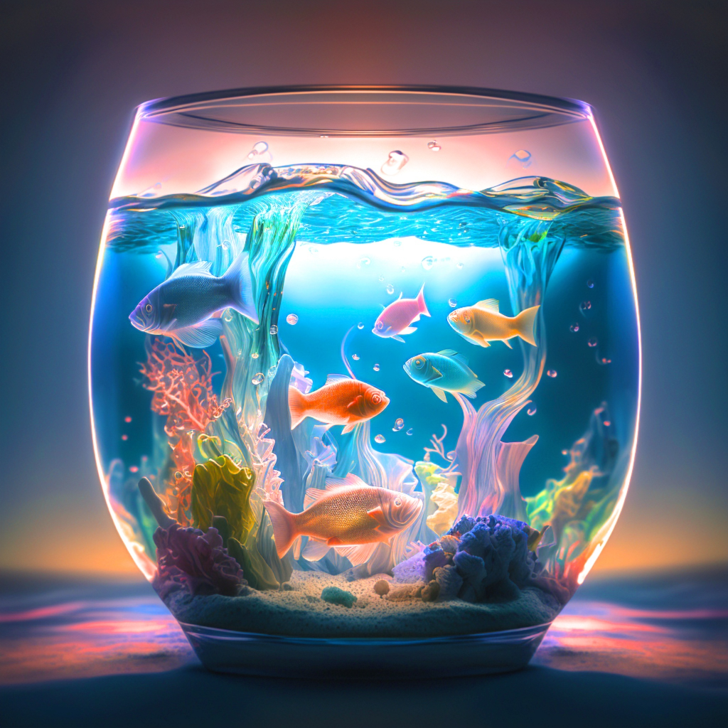 Blue Hue Fishbowl Diamond Art Kit