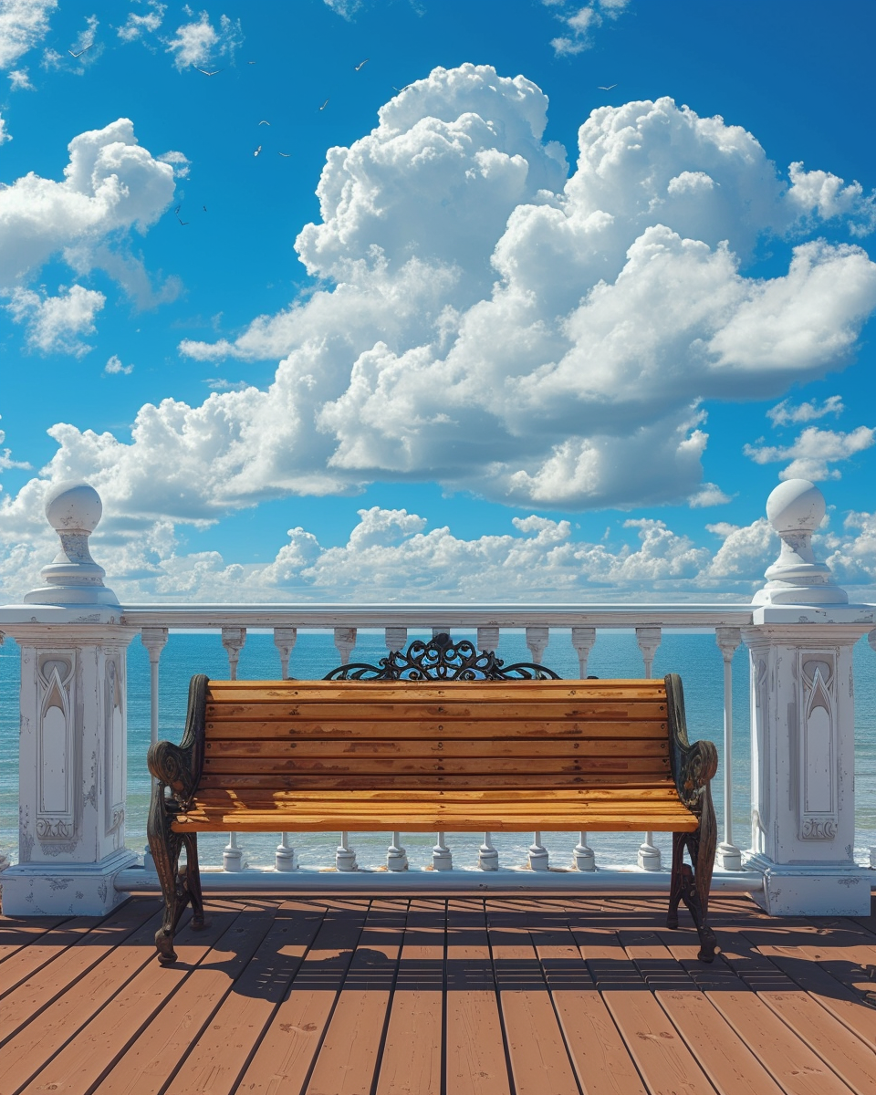 Vintage Boardwalk Bench Diamond Art Kit