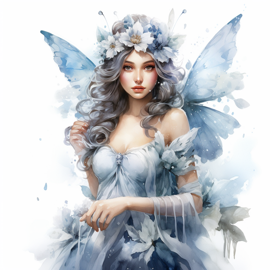 Light Blue Wing Fairy Diamond Art Kit
