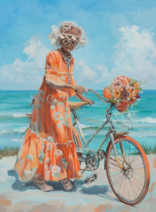 Grannys Flower Bike Diamond Art Kit