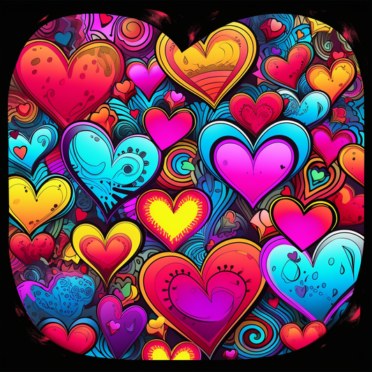 Bright Heart Pattern Diamond Art Kit