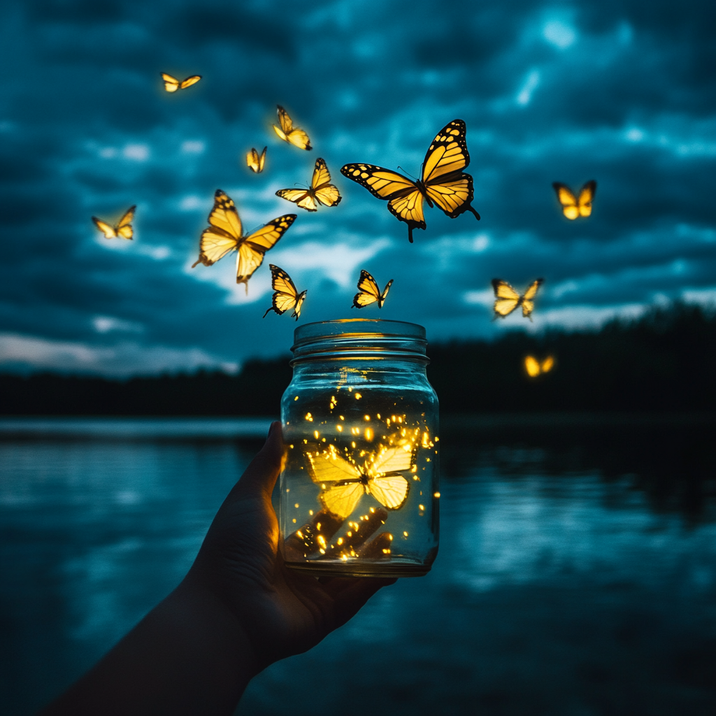Stormy Skies Butterflies Diamond Art Kit