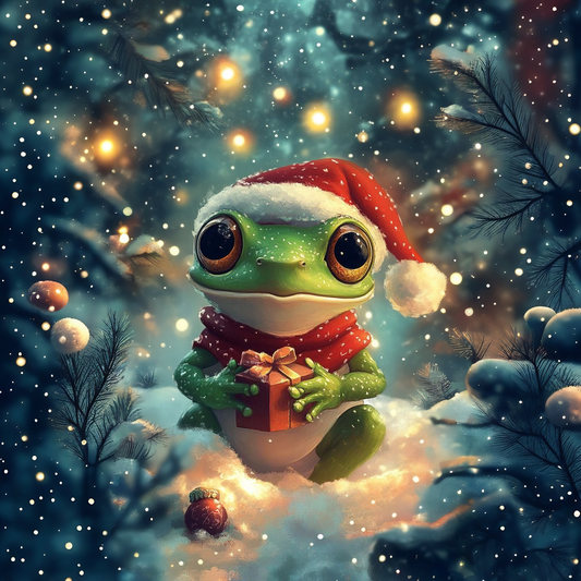Christmas Frog Diamond Art Kit