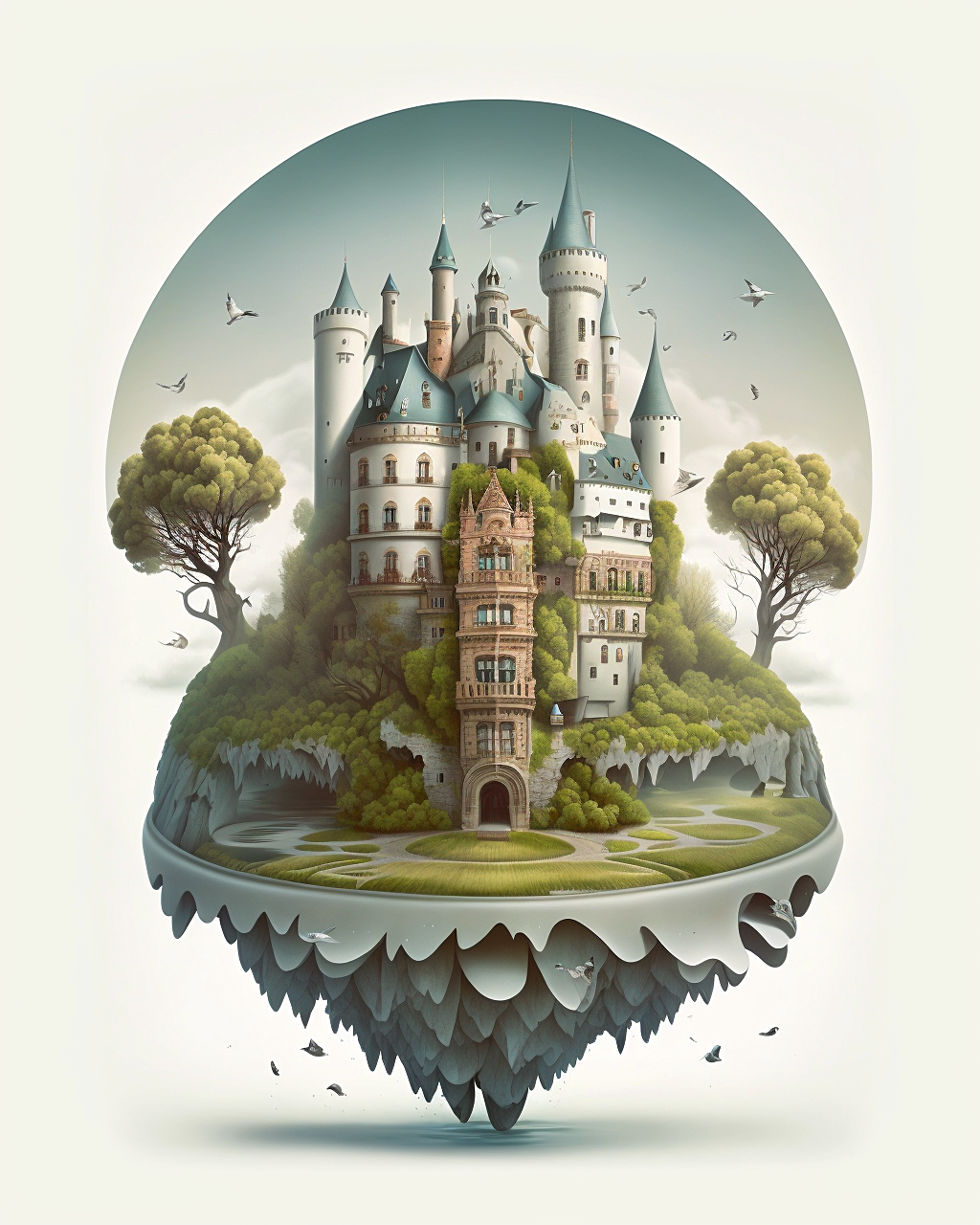 Floating Castle Diamond Art Kit