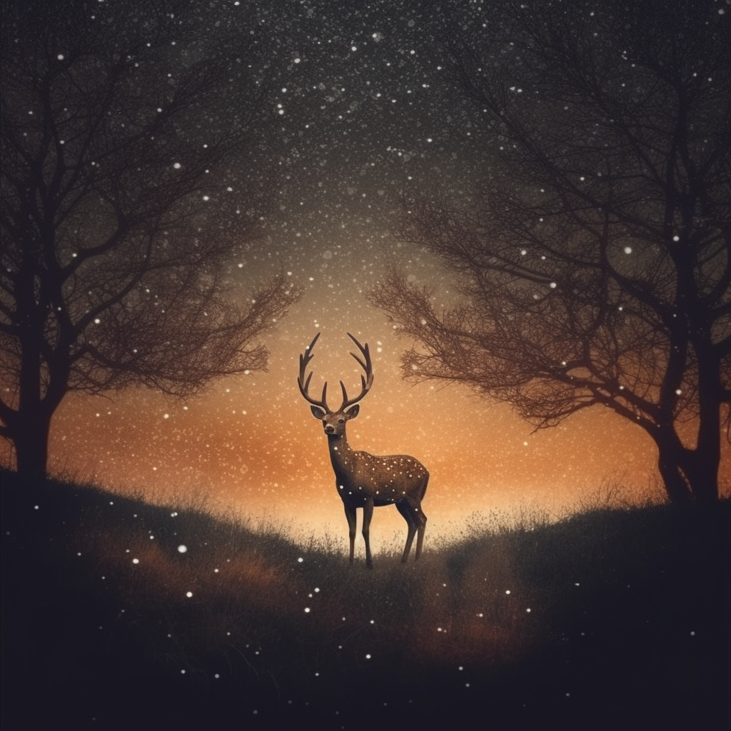 Snowfall Buck Diamond Art Kit