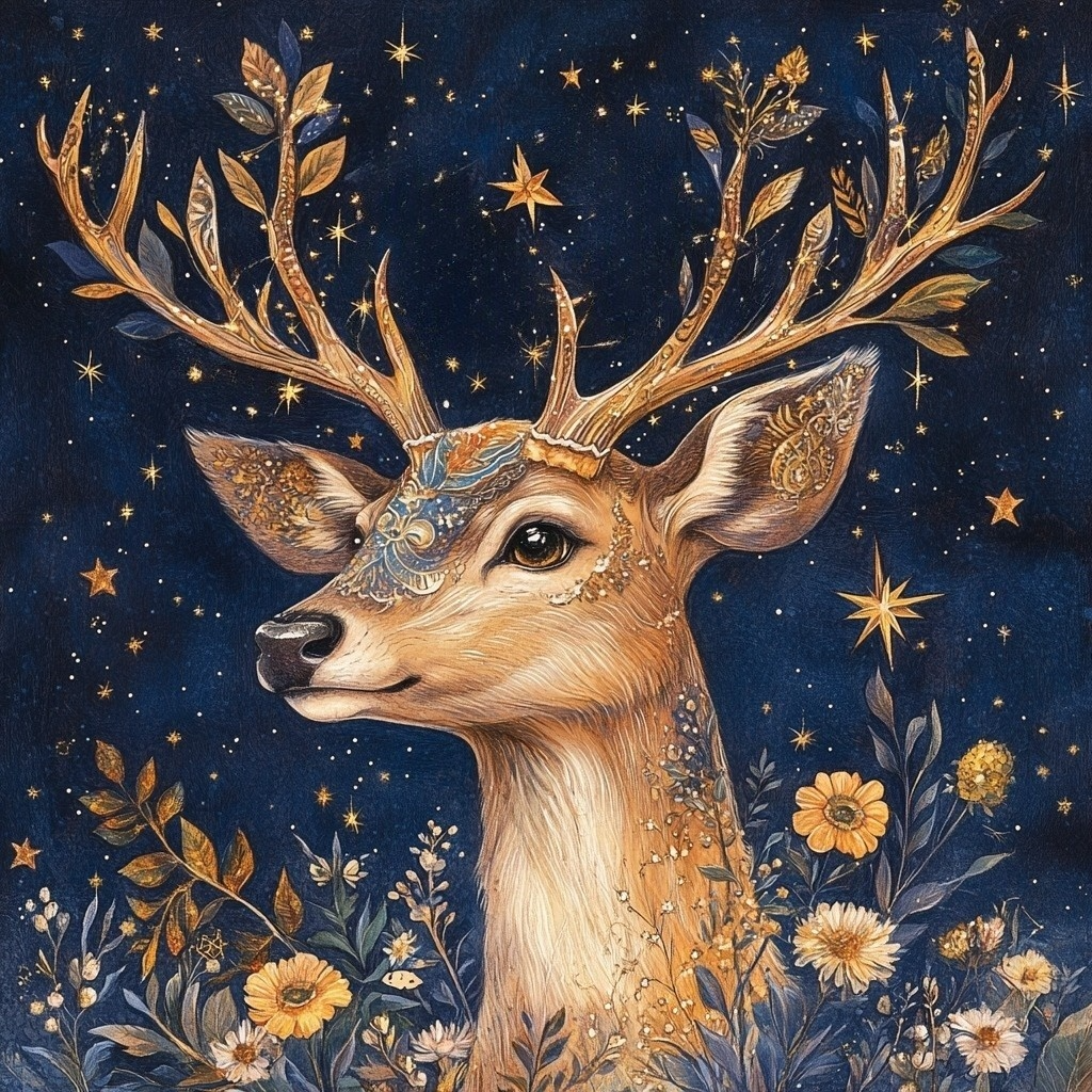 Leaf Antler Buck Diamond Art Kit