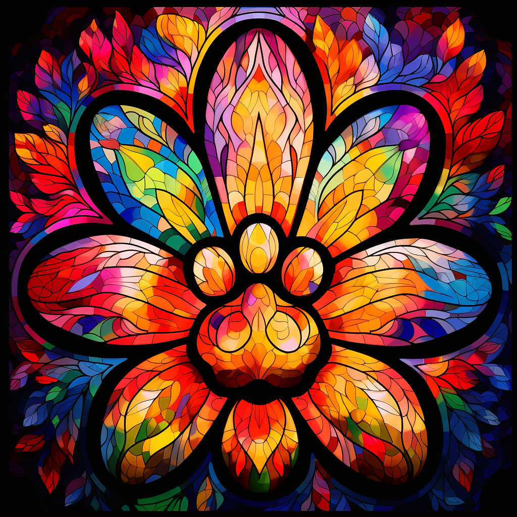 Flower Pawprint Diamond Art Kit