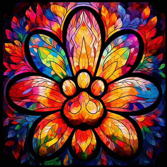 Flower Pawprint Diamond Art Kit