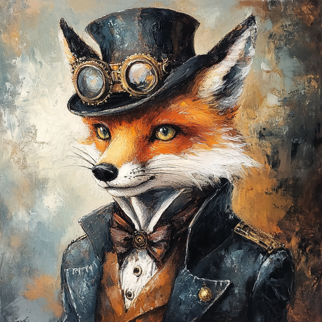 Steampunk Redfox Diamond Art Kit