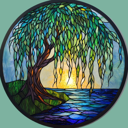 Abstract Willowtree Circle Diamond Art Kit