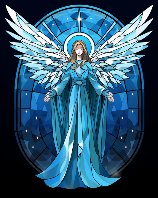 Shining Star Blue Dress Angel Diamond Art Kit