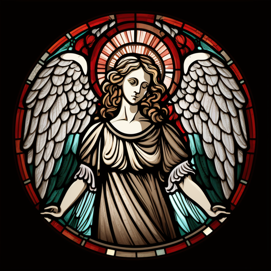 Angel Abstract Circle Panel Diamond Art Kit