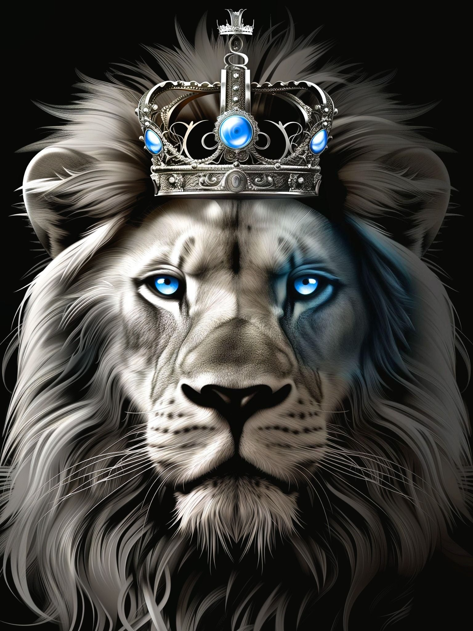 Blueeye And Jewel Lion Diamond Art Kit