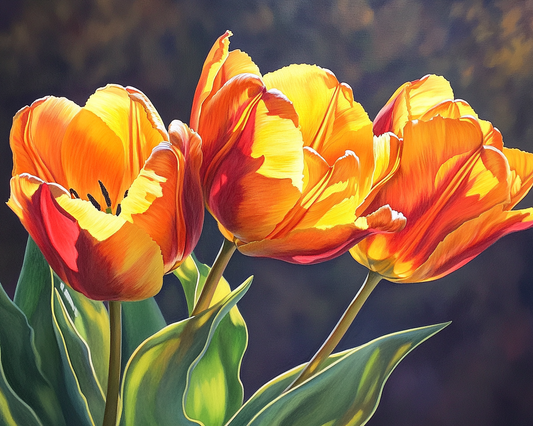 Yellow And Orange Tulips Diamond Art Kit