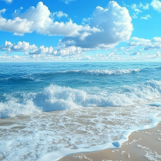 Fluffy Clouds And Surf Diamond Art Kit