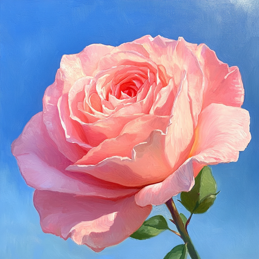 Pink Rose In The Sun Diamond Art Kit