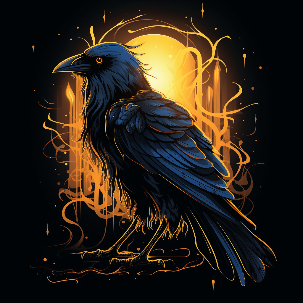 Black Magical Raven Diamond Art Kit