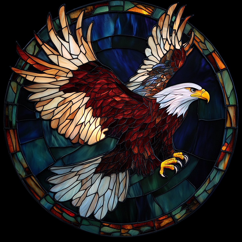 Flying Eagle Abstract Circle Diamond Art Kit