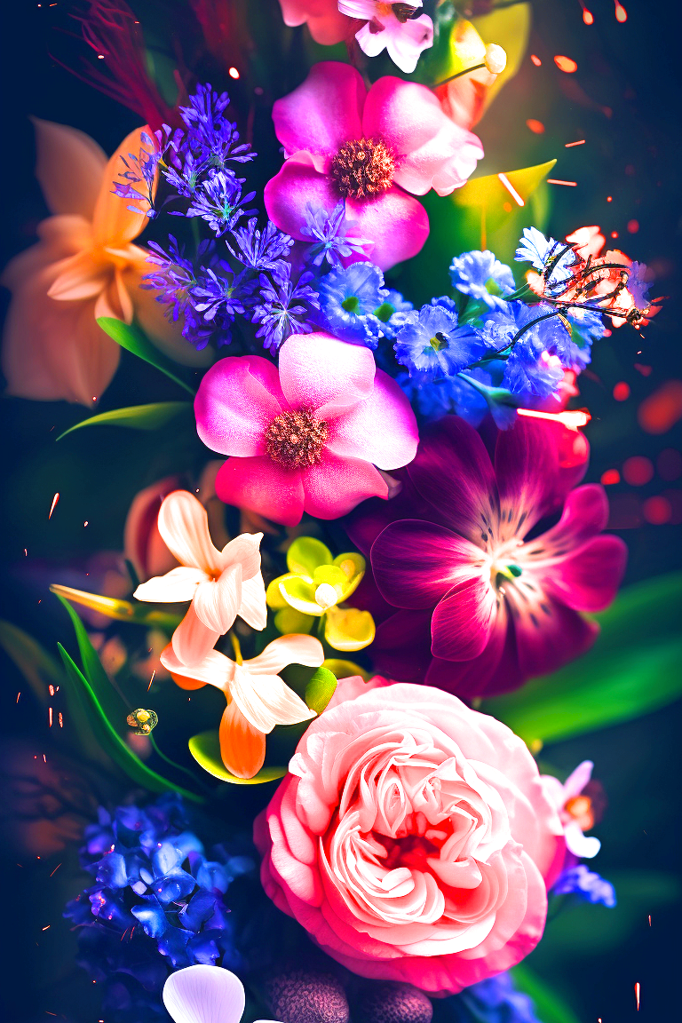 Cascading Flowers Diamond Art Kit