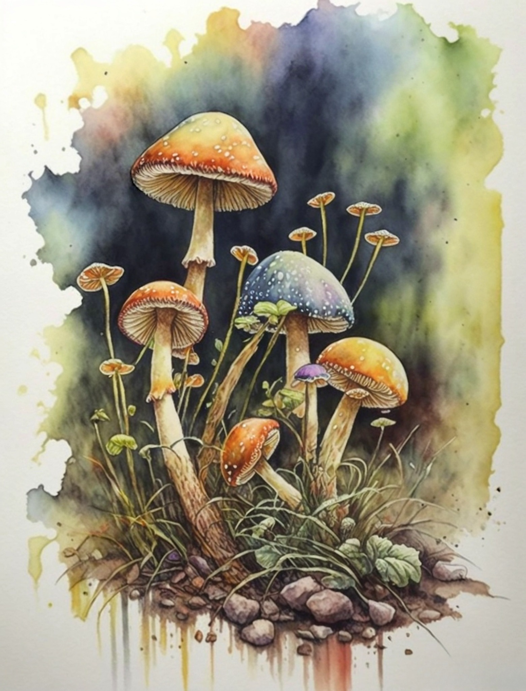 Watercolor Mushrooms Diamond Art Kit