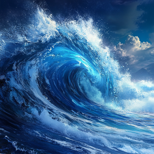 Blue Tidal Wave Diamond Art Kit