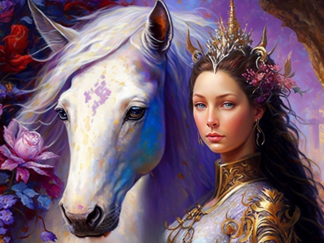 Whitehorse Princess Diamond Art Kit