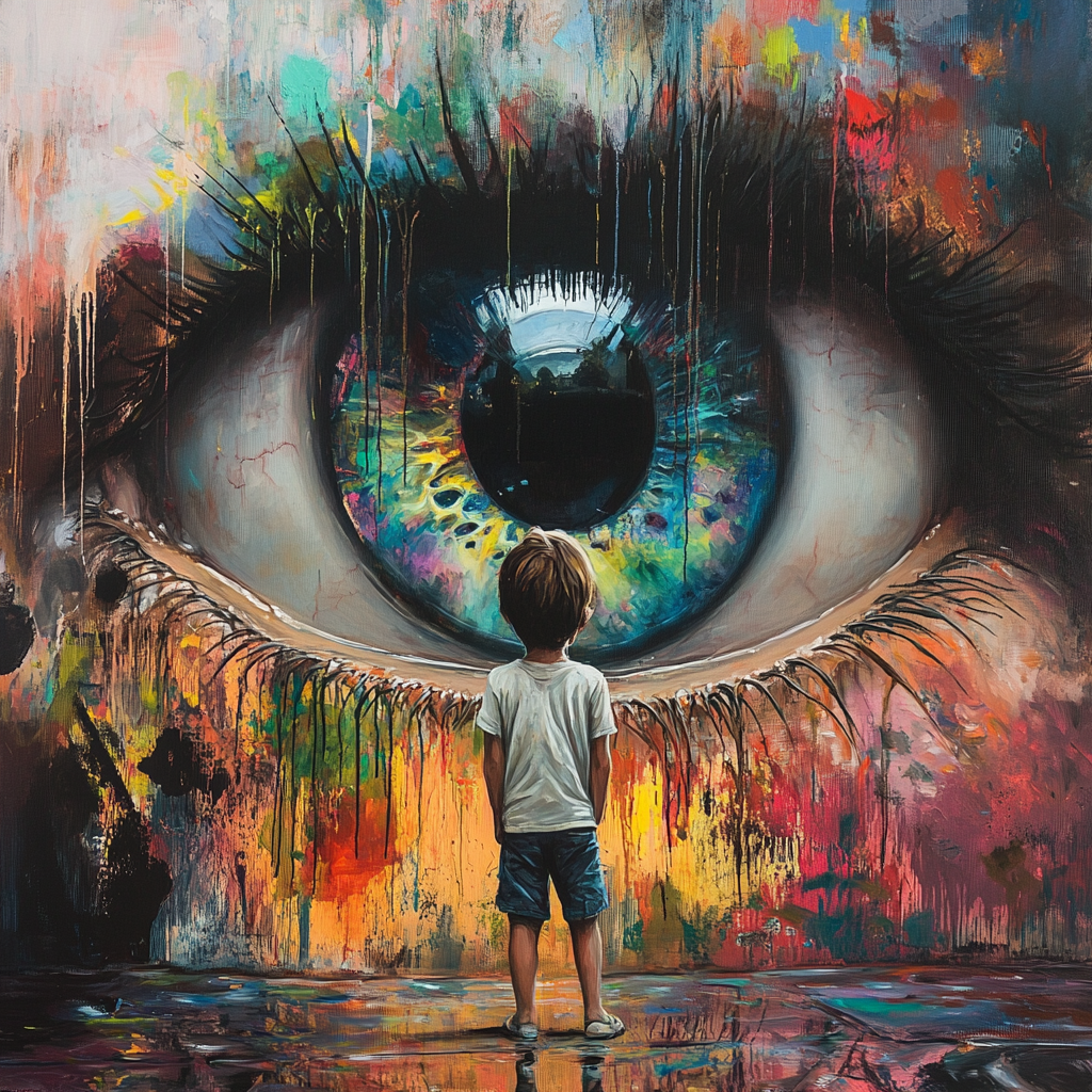 Little Boy Painted Eye Diamond Art Kit