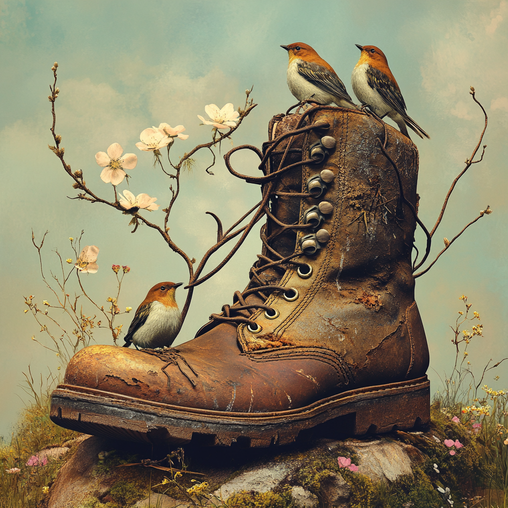 Three Birds And Boot Diamond Art Kit