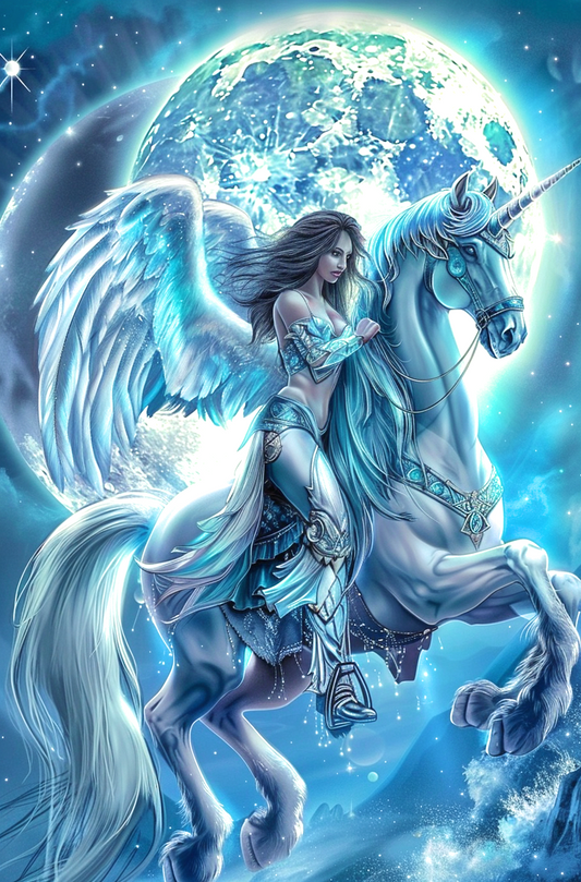 Riding Unicorn Moonlight Angel Diamond Art Kit