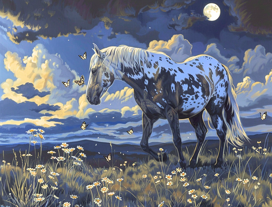 Dark Sky Painted Pony Butterflies Diamond Art Kit