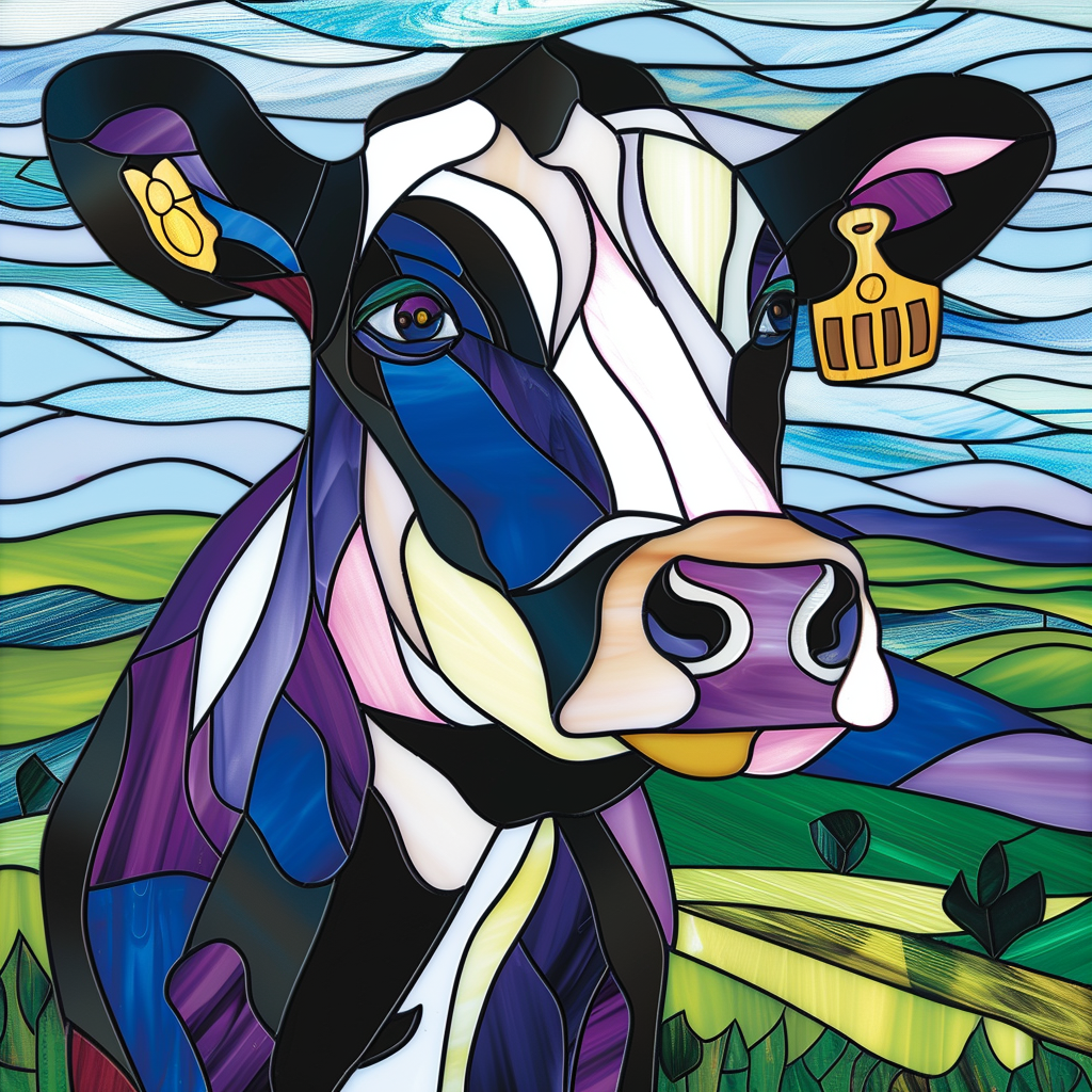 Dairy Cow Abstract Diamond Art Kit