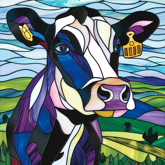 Dairy Cow Abstract Diamond Art Kit