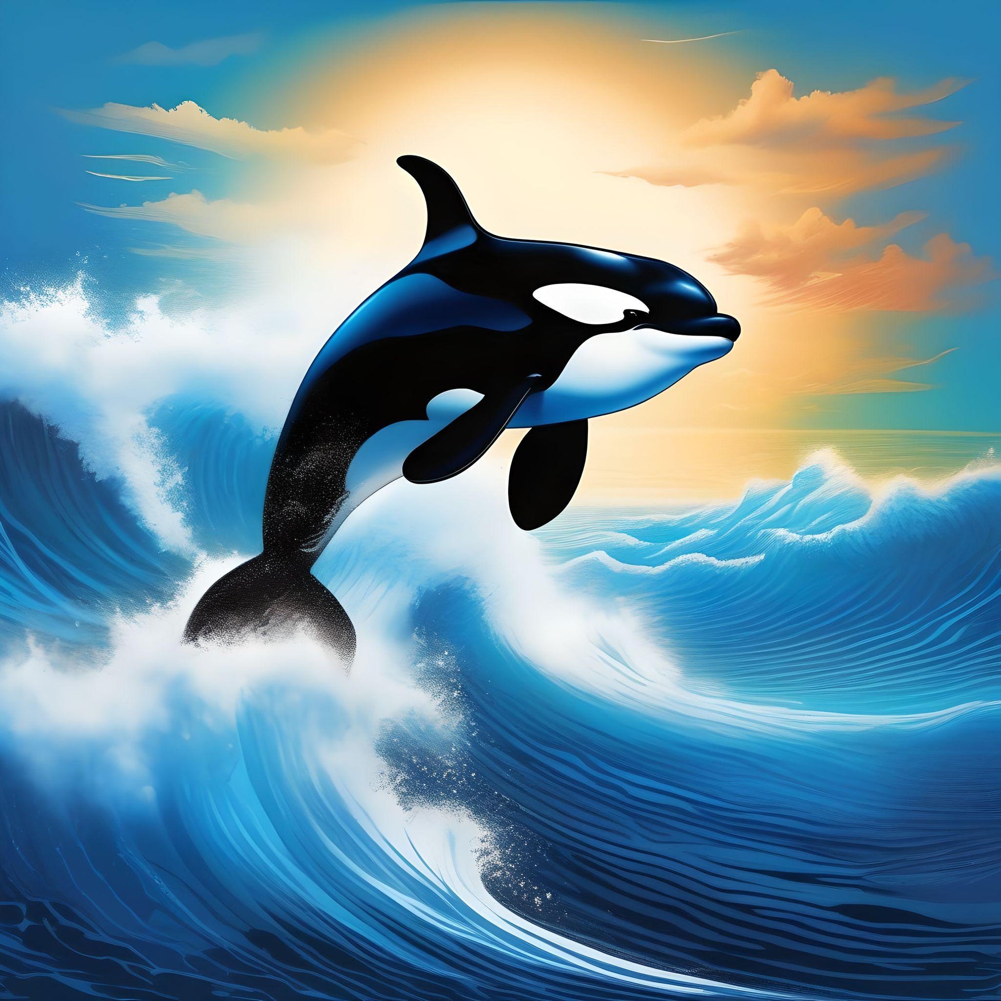 Sun Shining Orca Diamond Art Kit