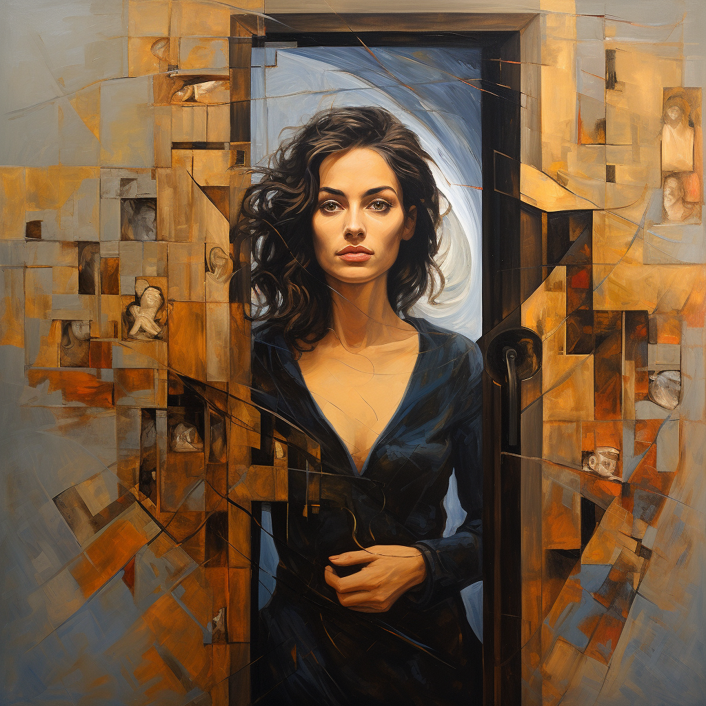 Abstract Woman Doorway Diamond Art Kit