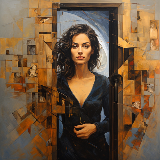 Abstract Woman Doorway Diamond Art Kit
