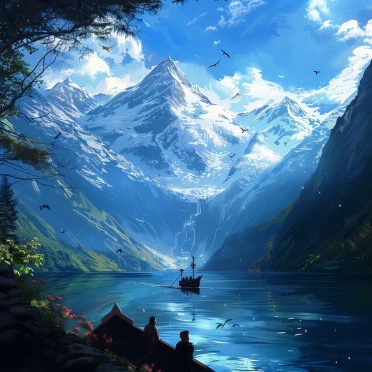 Beautiful River Mountains Diamond Art Kit
