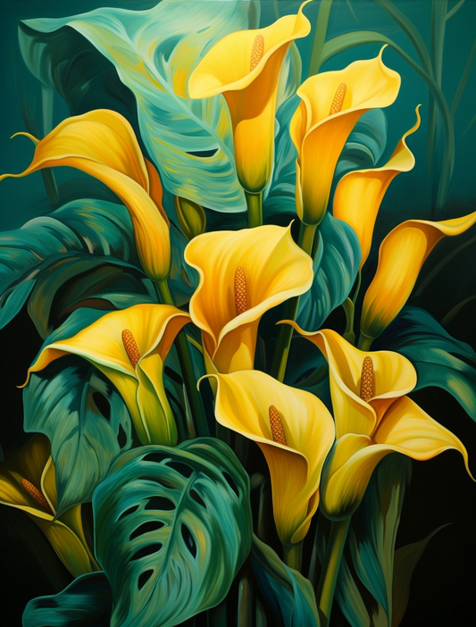 Yellow Call A Lilies Diamond Art Kit