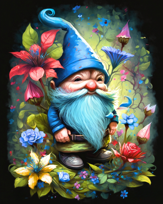 Deep Wood Flower Gnome Diamond Art Kit
