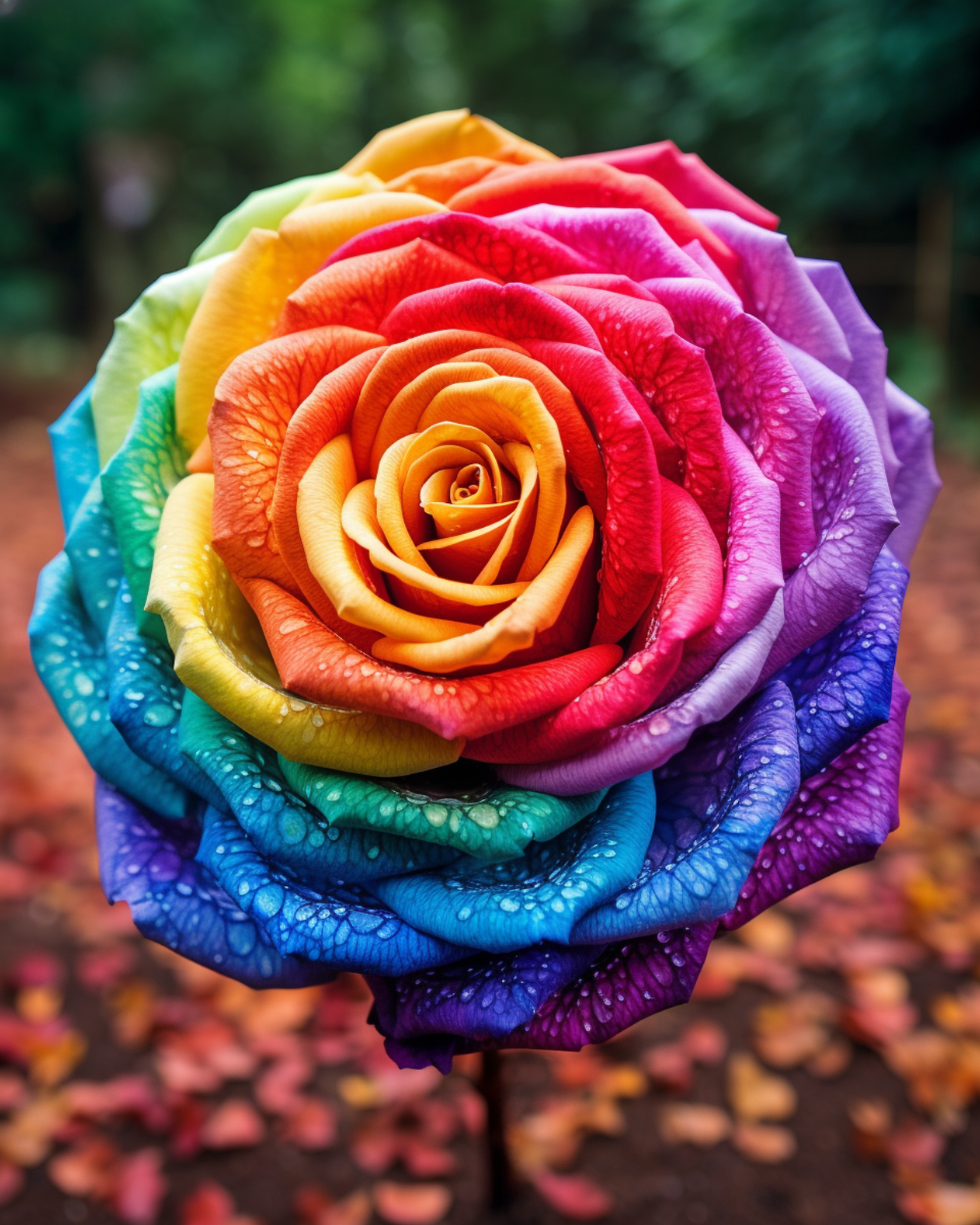 Single Rainbow Rose Diamond Art Kit